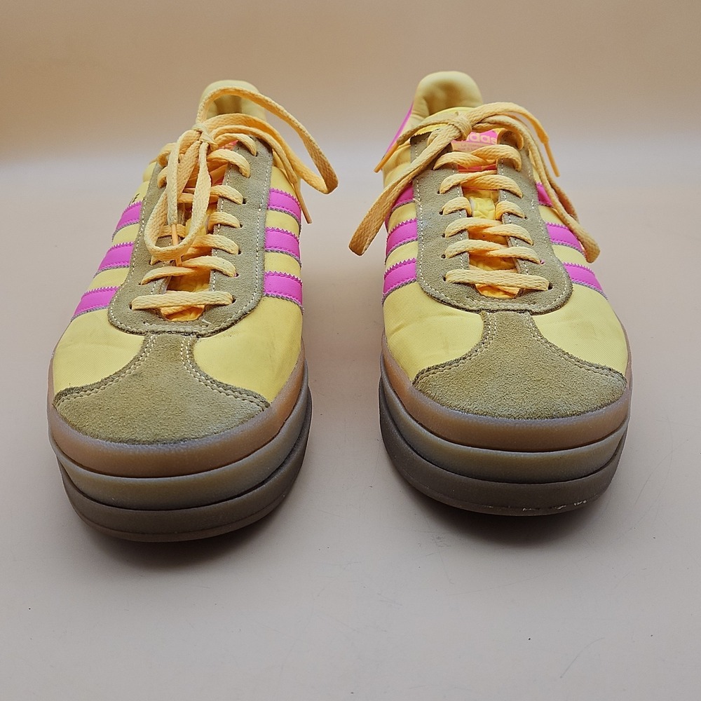 Adidas Gazelle Bold Shoes Womens Size 10 Yellow Pink Platform Sneakers IG4387 - Picture 3 of 10